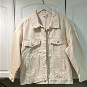 Mango Cream Denim Jacket